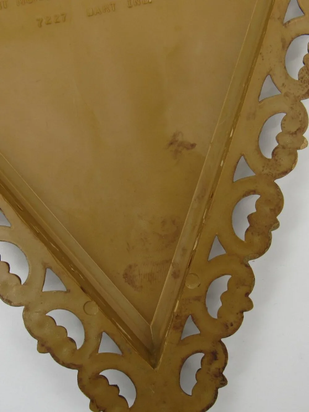 Vintage 1970's Homco #7227 Goldtone Diamond Wall Plaques Plastic Resin Material